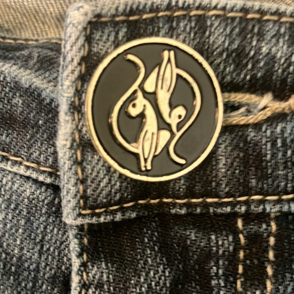 Baby Phat Distressed Blue Jeans size 9